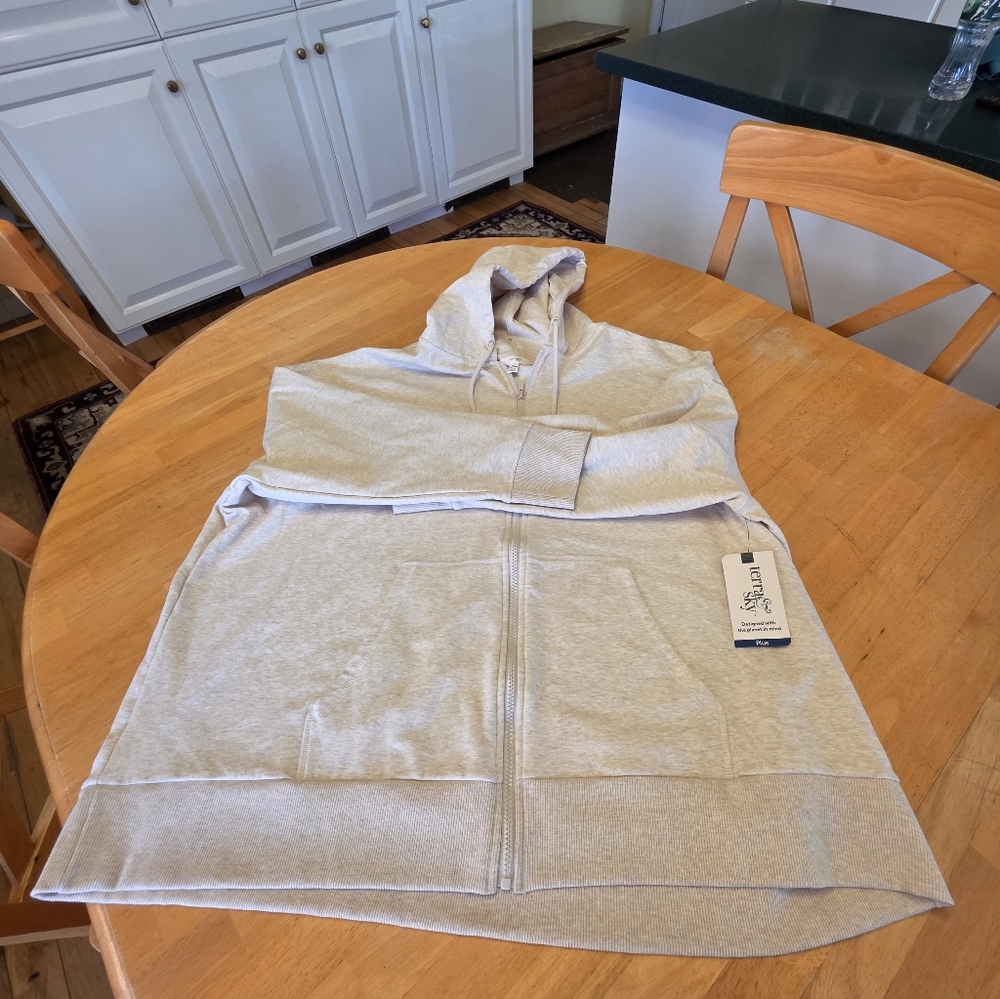 Oatmeal /Tan Zip-Up Hoodie